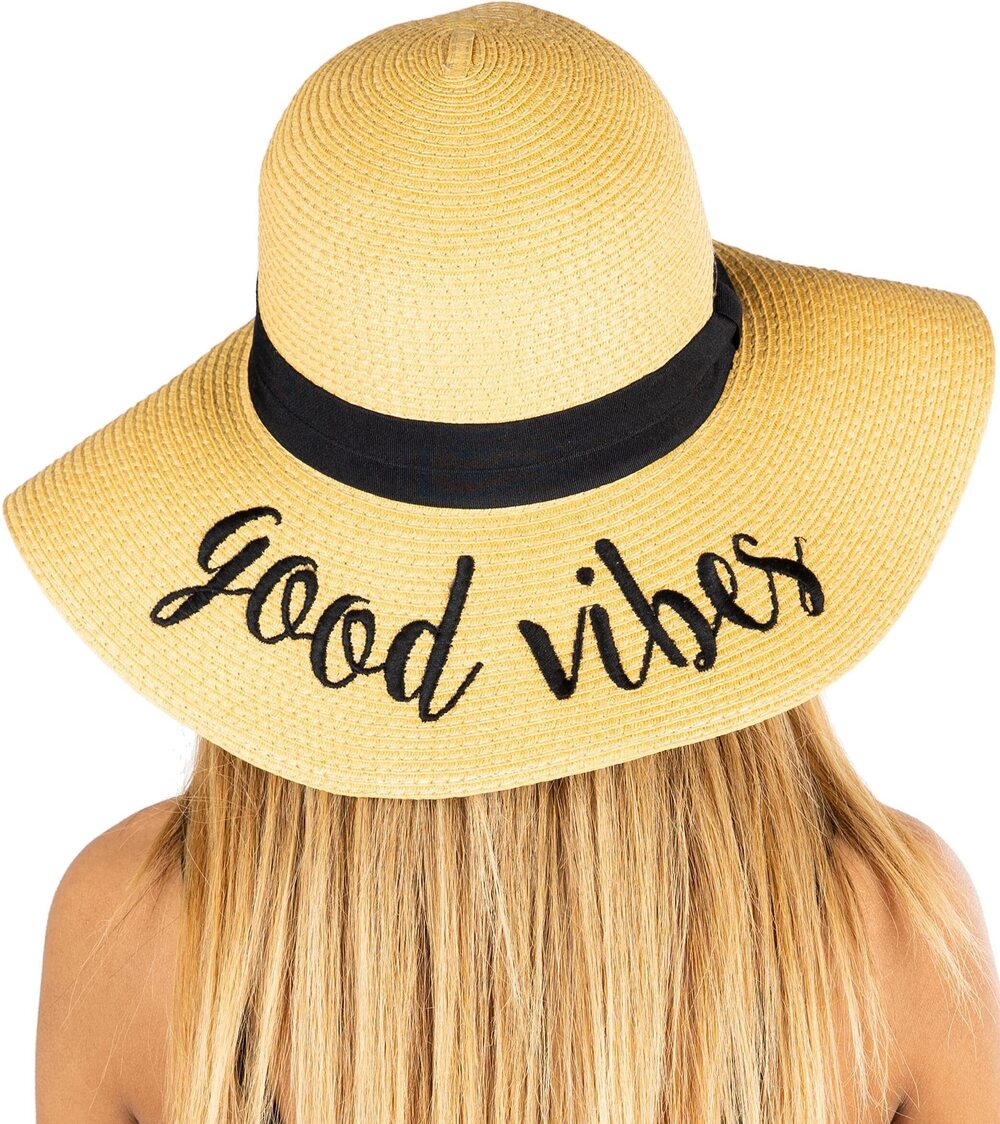 3301 ’s Straw Beach Hat – Packable Wide Brim Sun Hat, Floppy Panama